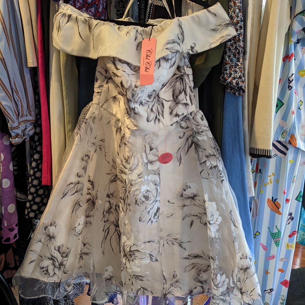 Chi Chi London Off-Shoulder Floral Midi Dress